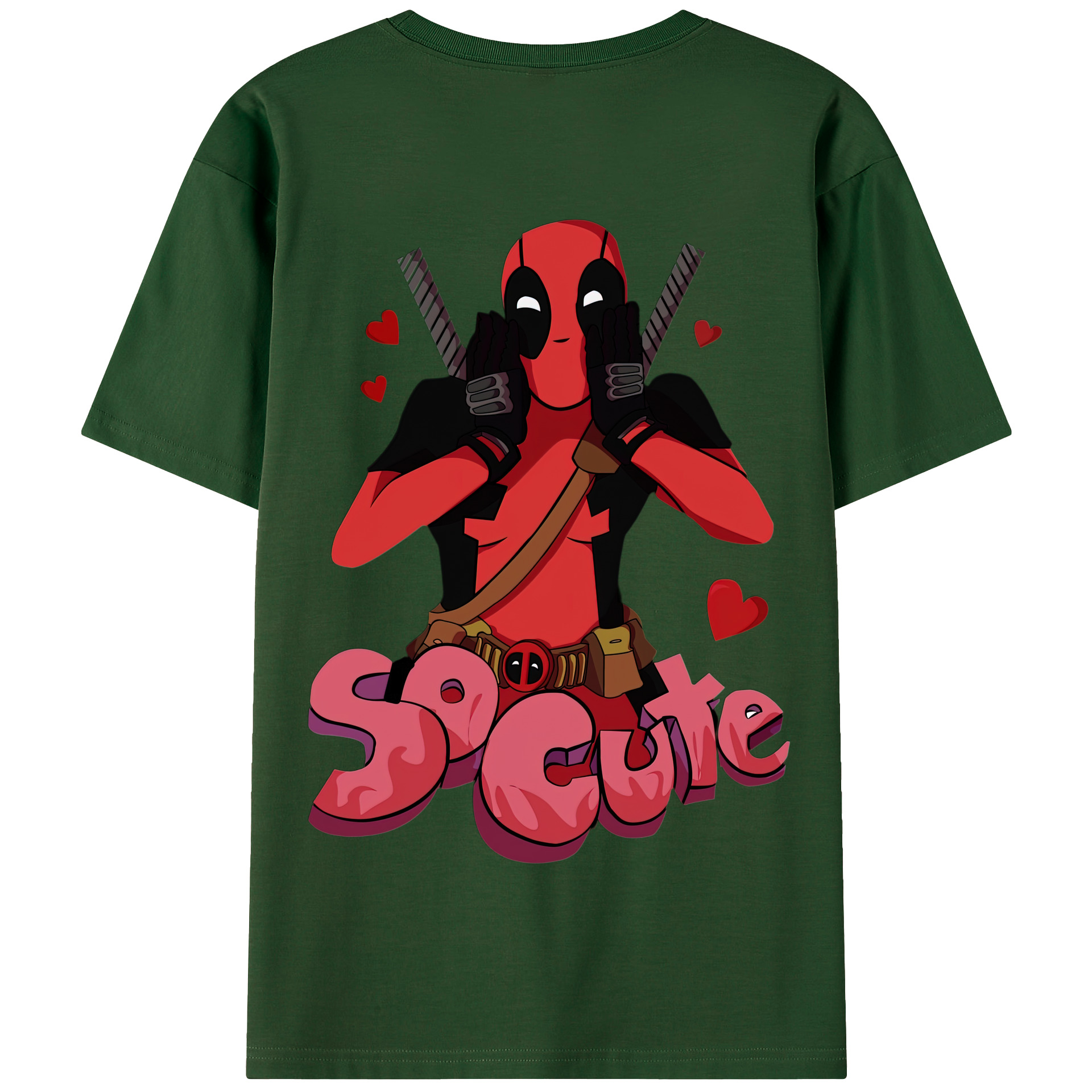 （画像用） Deadpool デッドプール 綿100％半袖Tシャツ（背面プリント）